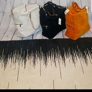 Grey TOPSHOP real suede handbag